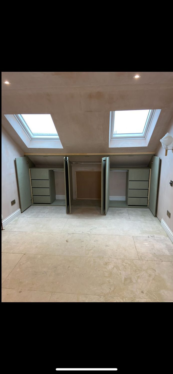Fitted loft room joinery