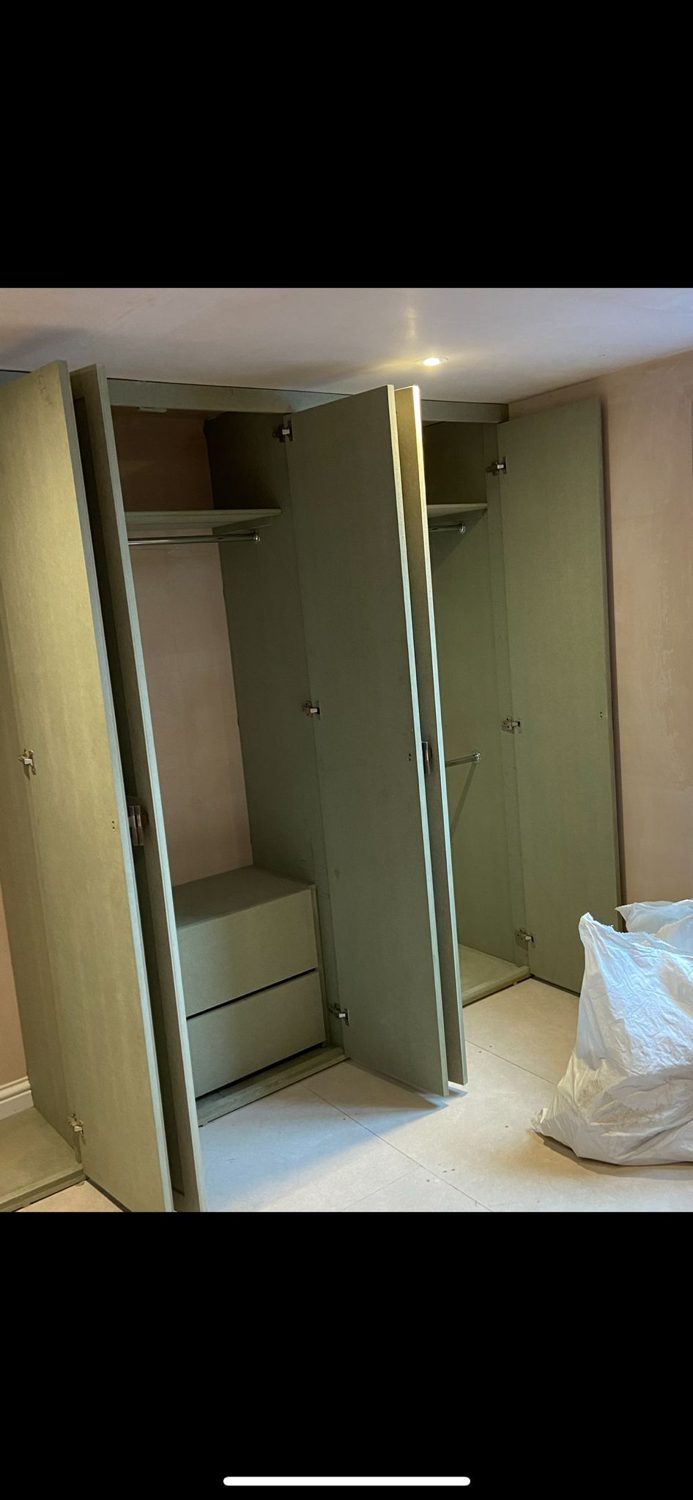 Fitted wardrobes with sloped ceiling